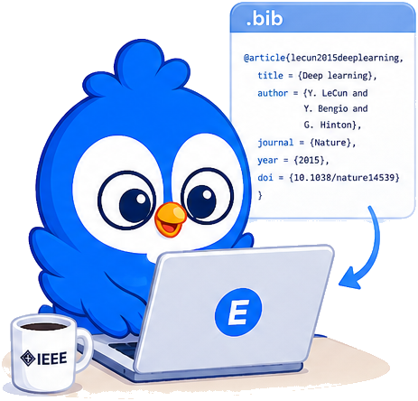 BibTeX cartoon helper illustration